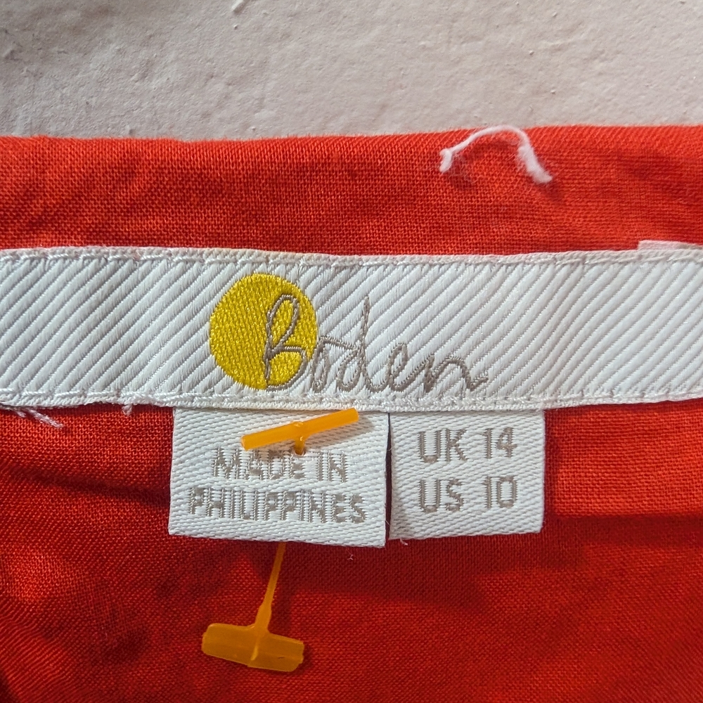 Boden Vibrant Red Ruffle Blouse - Picture 2 of 9